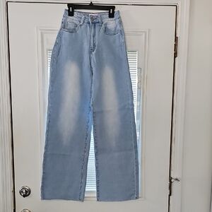 Pink Lily Sky Blue Wide Leg Jeans